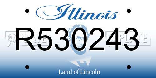 R530243 Illinois License Plate