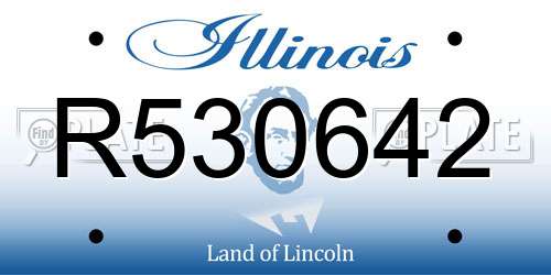 R530642 Illinois License Plate