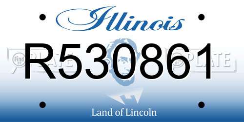 R530861 Illinois License Plate
