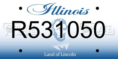 R531050 Illinois License Plate