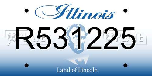 R531225 Illinois License Plate