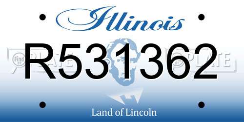 R531362 Illinois License Plate