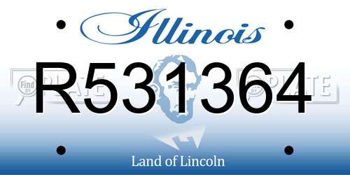 R531364 Illinois License Plate