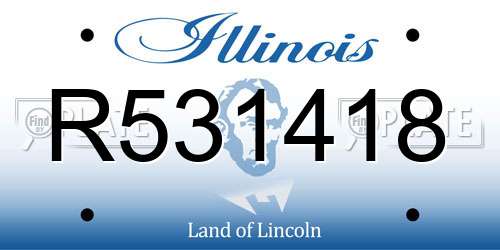 R531418 Illinois License Plate