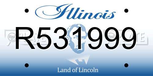 R531999 Illinois License Plate