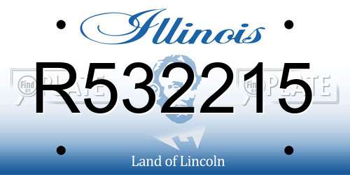 R532215 Illinois License Plate