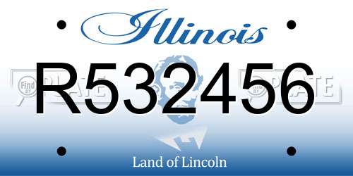 R532456 Illinois License Plate