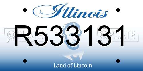 R533131 Illinois License Plate