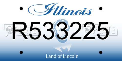 R533225 Illinois License Plate