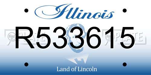 R533615 Illinois License Plate