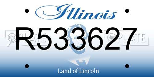 R533627 Illinois License Plate