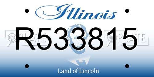R533815 Illinois License Plate