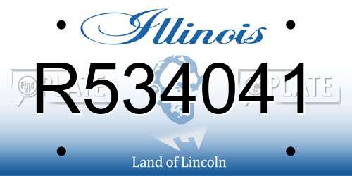 R534041 Illinois License Plate