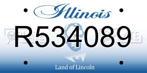 R534089 Illinois License Plate