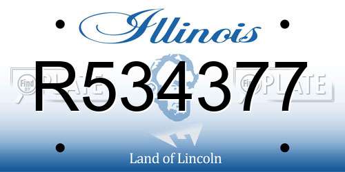 R534377 Illinois License Plate