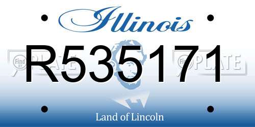 R535171 Illinois License Plate