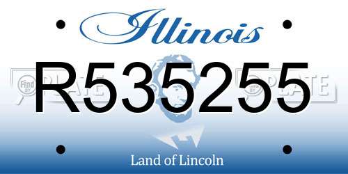 R535255 Illinois License Plate