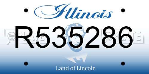 R535286 Illinois License Plate