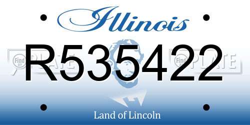 R535422 Illinois License Plate