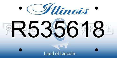 R535618 Illinois License Plate
