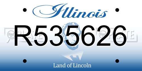 R535626 Illinois License Plate