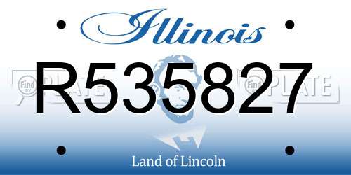R535827 Illinois License Plate