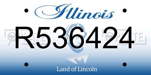 R536424 Illinois License Plate