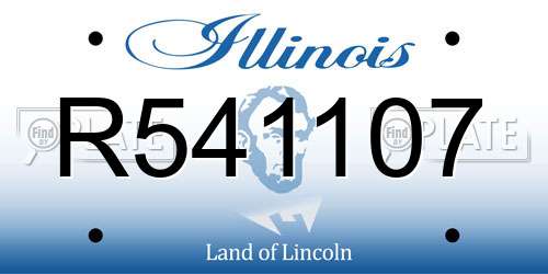 R541107 Illinois License Plate