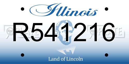 R541216 Illinois License Plate