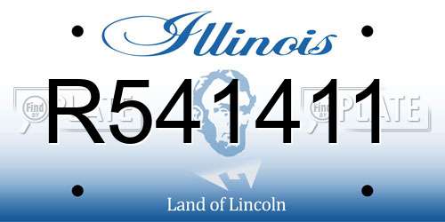 R541411 Illinois License Plate