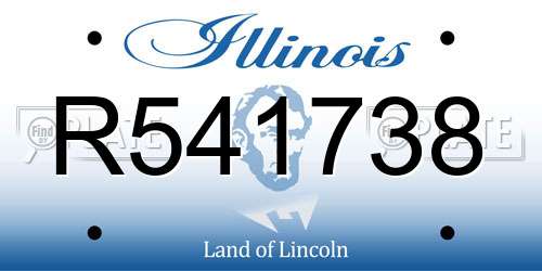 R541738 Illinois License Plate