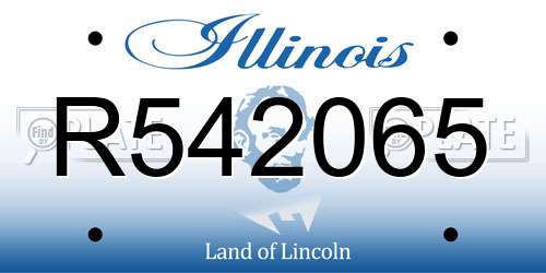 R542065 Illinois License Plate