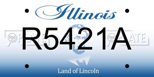 R5421A Illinois License Plate