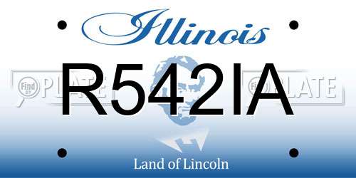 R542IA Illinois License Plate