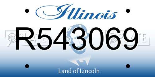 R543069 Illinois License Plate