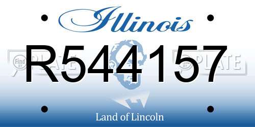 R544157 Illinois License Plate