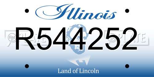 R544252 Illinois License Plate