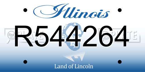 R544264 Illinois License Plate
