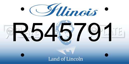 R545791 Illinois License Plate