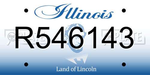 R546143 Illinois License Plate