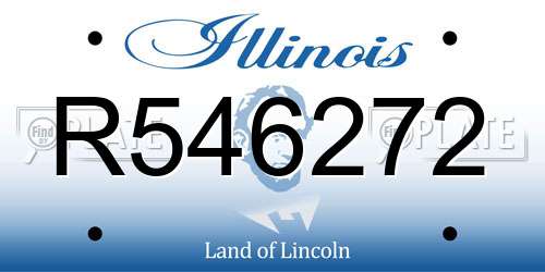 R546272 Illinois License Plate