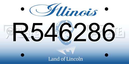 R546286 Illinois License Plate