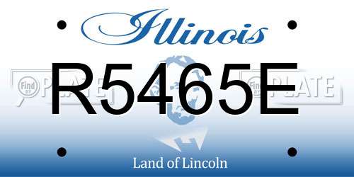 R5465E Illinois License Plate