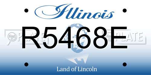 R5468E Illinois License Plate