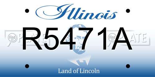 R5471A Illinois License Plate