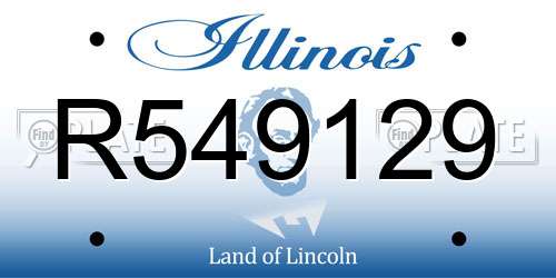 R549129 Illinois License Plate