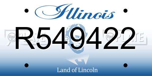 R549422 Illinois License Plate