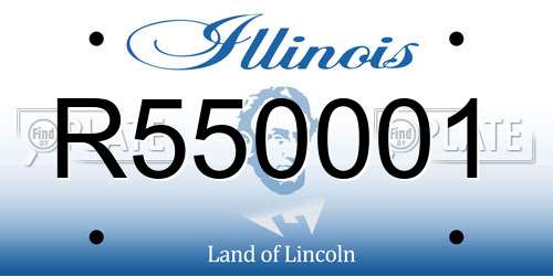 R550001 Illinois License Plate