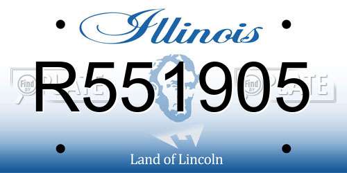 R551905 Illinois License Plate