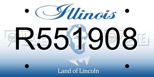 R551908 Illinois License Plate
